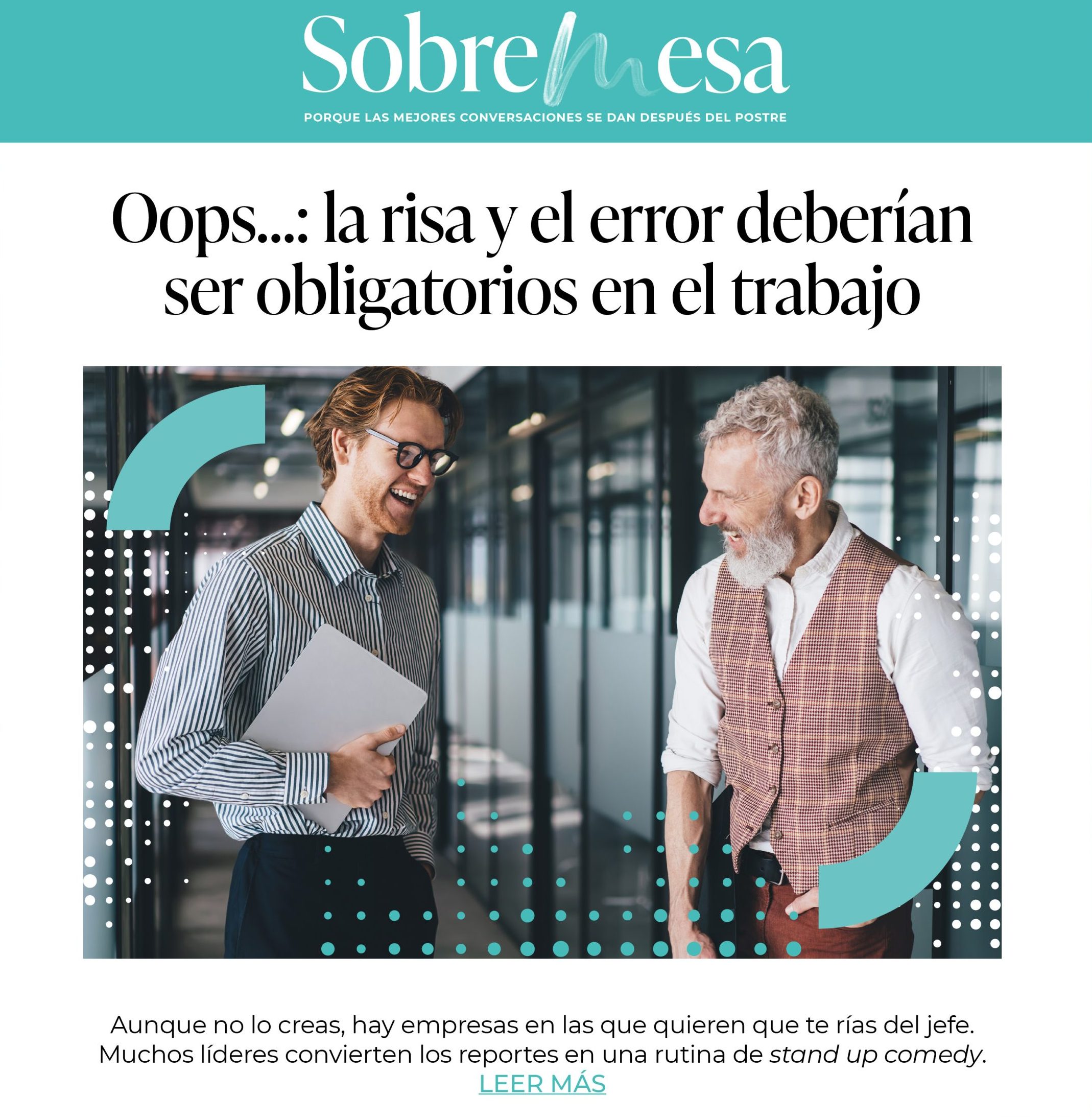 Oops…: la risa y el error deberían ser obligatorios en el trabajo