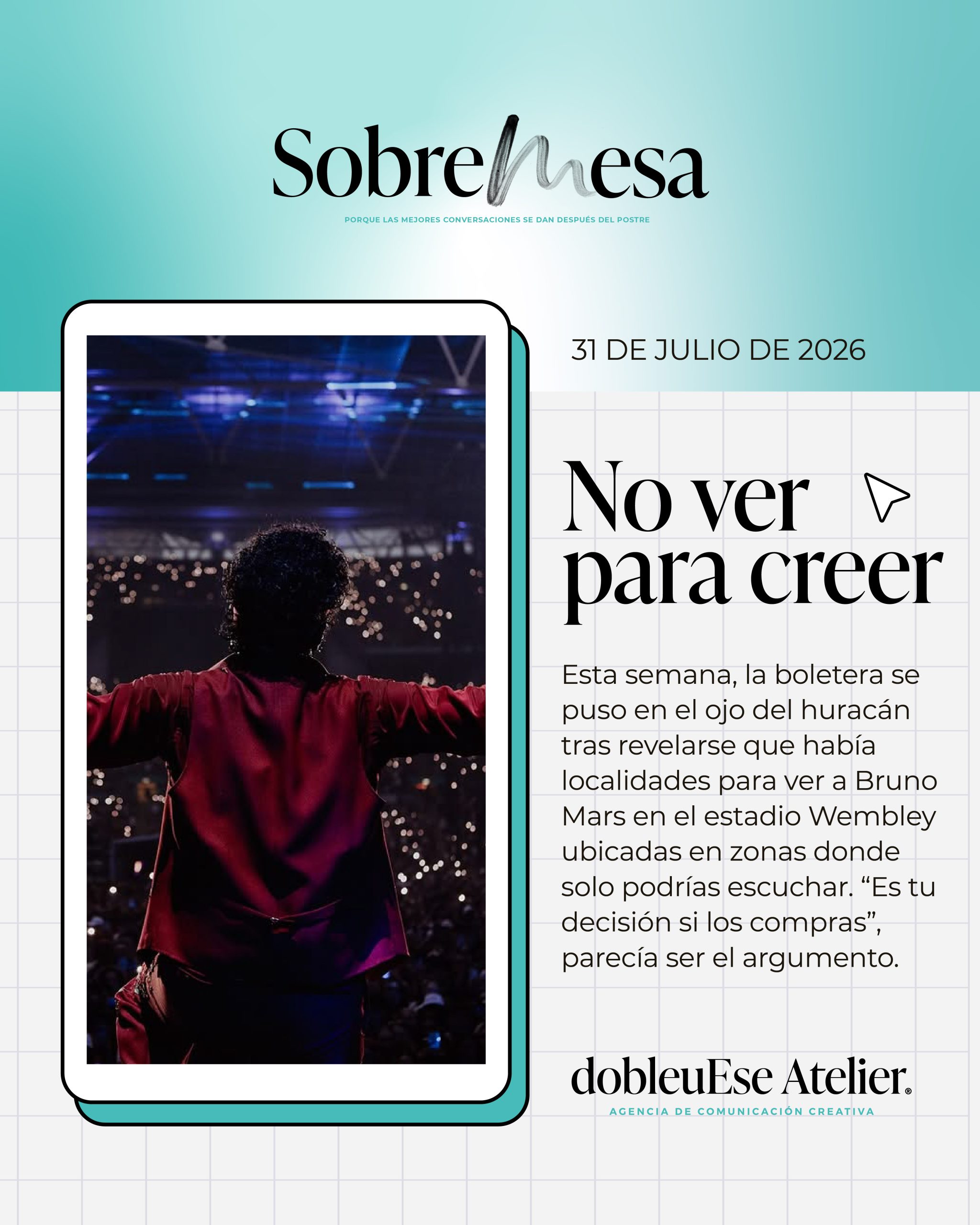No ver para creer: la nueva moda de los conciertos de Ticketmaster.