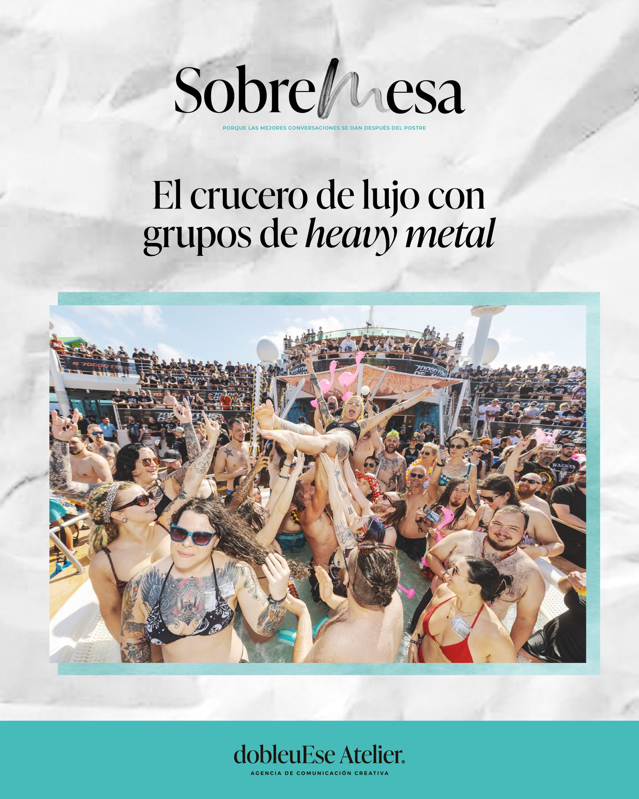 El crucero de lujo con grupos de heavy metal